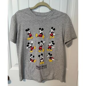 Lot of Two (2) Disney Mickey Mouse Size XS Gray T=Shirts Disney Mickey Mouse